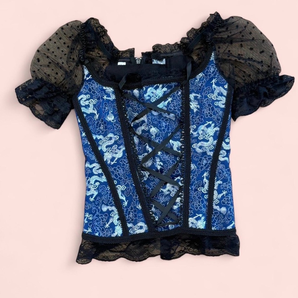Blue Dragon Corset Top